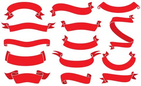 Ribbons or banners Stock Illustration