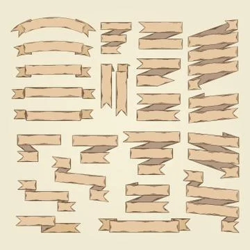 Ribbons set Stock Illustration