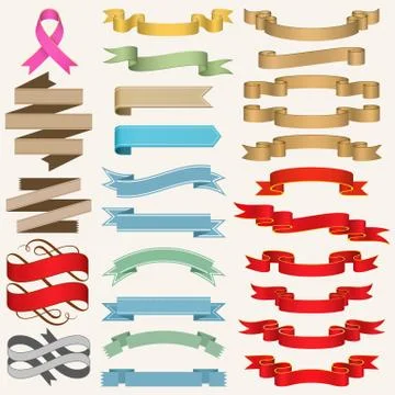 Ribbons Set Illustrazione stock
