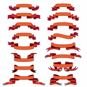 Ribbons set Stock Illustration