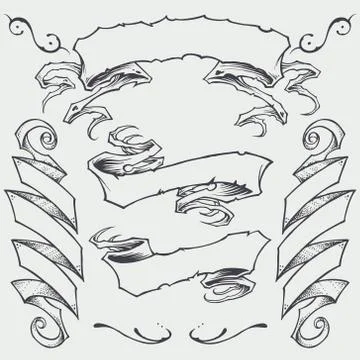 Ribbons set vector Stock-Illustration