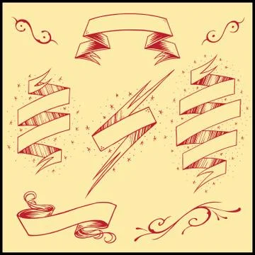 Ribbons set vector Stock-Illustration