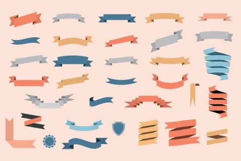 Ribbons vector set Illustrazione stock