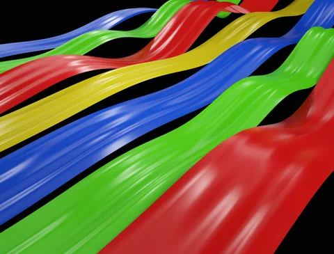 Ribbons in the wind Stock Footage 93508214