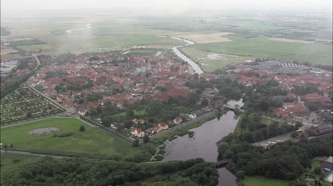 Ribe aerial Stock Footage 65381008
