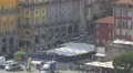 Ribeira Square with tourists in Porto 4k or 4k+ Resolution
