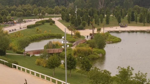 Ribera Park in Logroño, La Rioja, Spain
View from Riojaforum rooftop Stock Footage 97940503
