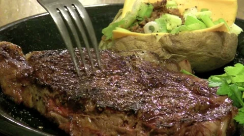 Ribeye Steak Stock Footage 8578018