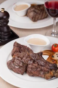 Ribeye steak Stock Photos