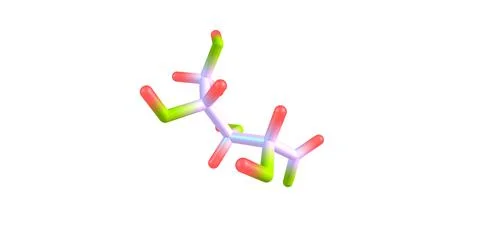 Ribose molecular structure isolated on white Stock Illustration