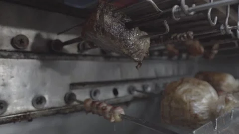 Ribs Barbecue dripping fat 스톡 동영상 155154596
