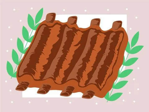 Ribs Concept Illustration Stock Illustration