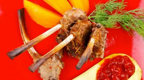 Ribs main course Vídeos de archivo 22212254