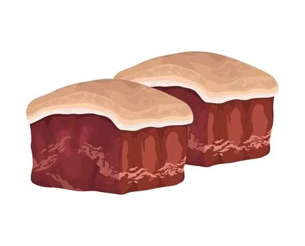 Ribs roasts beef cuts Stock Illustration