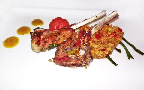 Ribs with sauce Foto stock