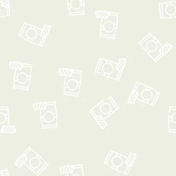 Riccioli pasta line vector seamless pattern Stock Illustration