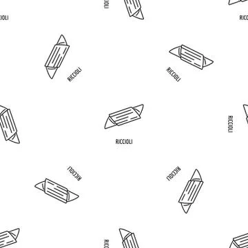 Riccioli pasta pattern seamless vector イラスト素材