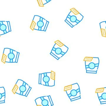 Ricciutelle pasta vector seamless pattern Stock Illustration
