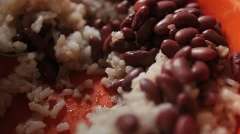 Rice and beans macro shot Vídeos de archivo 55163034