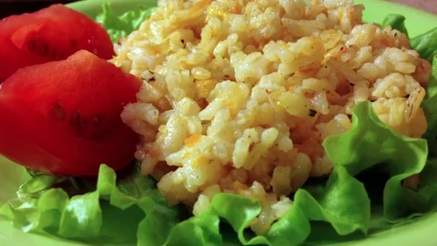 Rice and tomatoes Видео 82140703