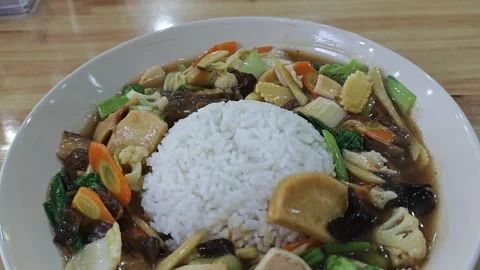 Rice and vegetables 库存影片 328266040