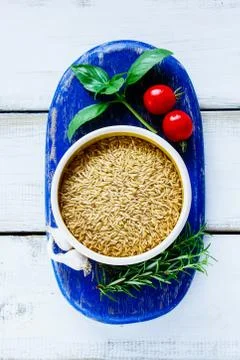 Rice and vegetables Stock Photos
