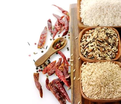 Rice assortment Stock Photos