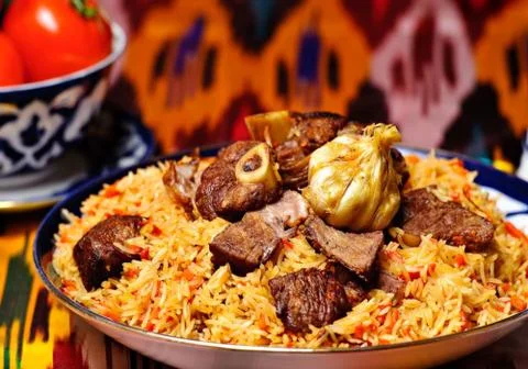 Rice with beef Stock Photos