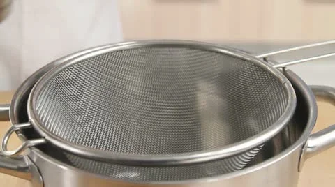 Rice being poured into a pot Stock Footage 24651725