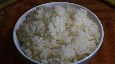 Rice on bowl Stock Footage 291373977
