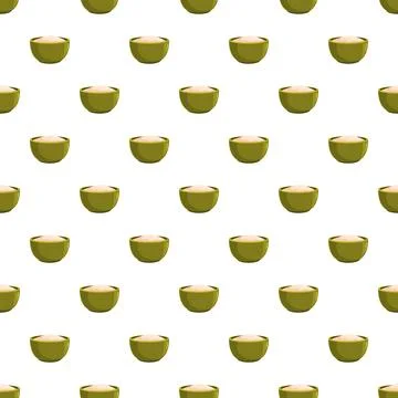 Rice bowls seamless pattern for culinary backgrounds Stock Illustration
