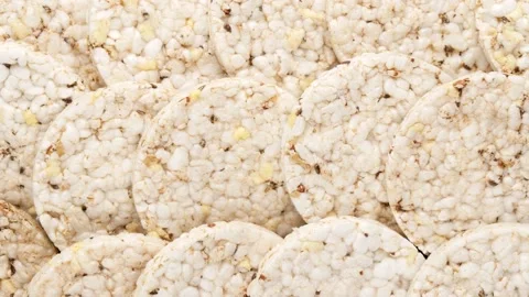 Rice bread - background. Crispy rice bread. Stock Footage 140723994