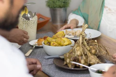 Rice cake during eid mubarak Stock Photos
