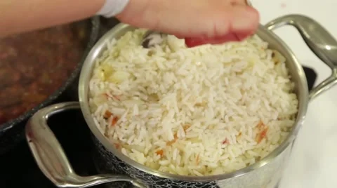 A rice casserole Stock Footage 49782748