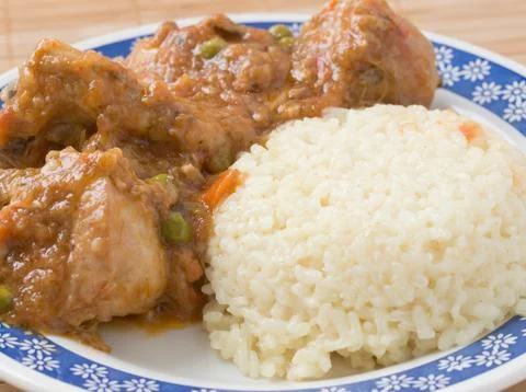 Rice with chicken Stock Photos