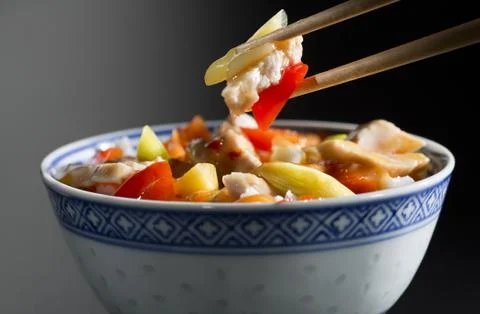 Rice with chicken Stock Photos