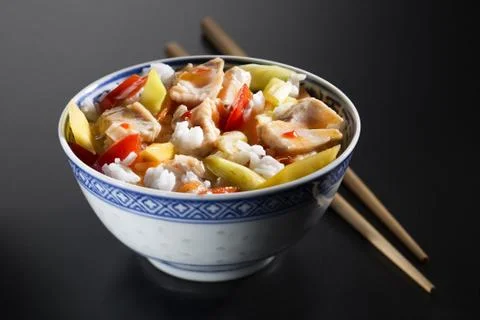 Rice with chicken Stock Photos