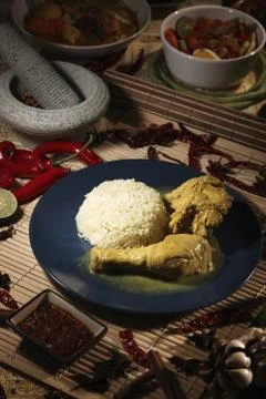 Rice with chicken Stock Photos