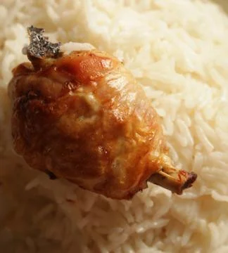 Rice with chiken Stock Photos