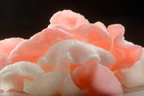 Rice chips in macro of the camera Stock Photos