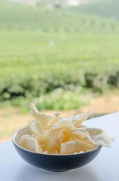 Rice Chips Foto stock