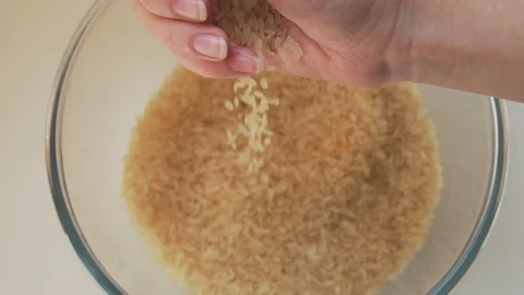 Rice close up in slow motion Stock Footage 126836278