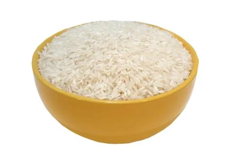 Rice closeup on white background Stock Photos