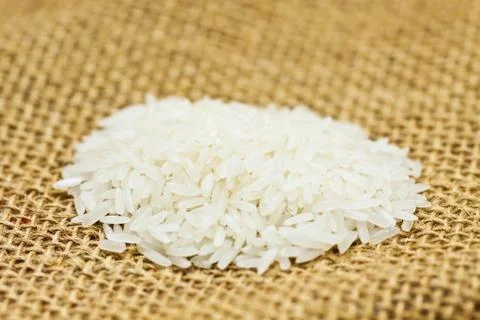 Rice on cloth Stock Photos