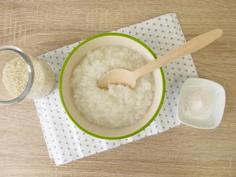 Rice congee with salt Stock Photos