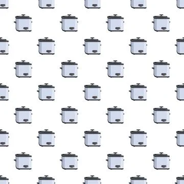 Rice cooker kitchen appliance pattern for backgrounds and packaging 스톡 일러스트