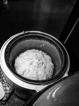 Rice in the cooker Stock-Fotos