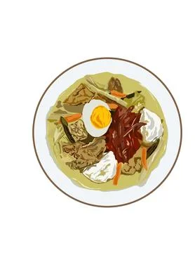 Rice cube with gravy Stock Illustration