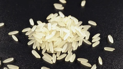 Rice on a dark background Stock Footage 102323157