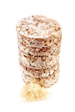 Rice diet bread isolated on white background, Stock Photos